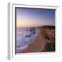 Twelve Apostles at Sunset, Port Campbell National Park, Great Ocean Road, Victoria, Australia-Ian Trower-Framed Photographic Print