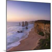Twelve Apostles at Sunset, Port Campbell National Park, Great Ocean Road, Victoria, Australia-Ian Trower-Mounted Photographic Print