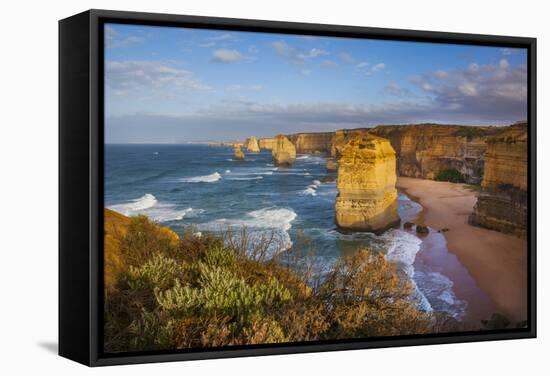 Twelve Apostles, Port Campbell National Park along the Great Ocean Road in Victoria, Australia.-Michele Niles-Framed Stretched Canvas