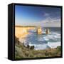 Twelve Apostles, Port Campbell National Park, Great Ocean Road, Victoria, Australia-Ian Trower-Framed Stretched Canvas