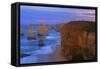 Twelve Apostles Sunset Sandstone Rock Formations-null-Framed Stretched Canvas