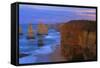 Twelve Apostles Sunset Sandstone Rock Formations-null-Framed Stretched Canvas