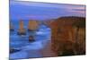 Twelve Apostles Sunset Sandstone Rock Formations-null-Mounted Photographic Print