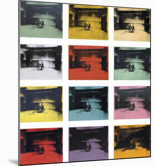 Twelve Electric Chairs, 1964/65-Andy Warhol-Mounted Giclee Print