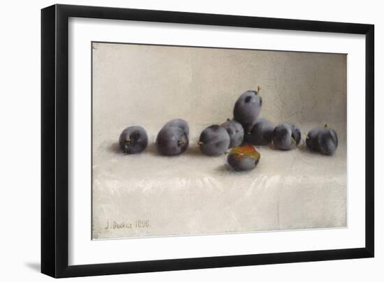 Twelve Plums, 1896-Joseph Decker-Framed Giclee Print