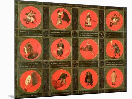 Twelve Proverbs, circa 1558-60-Pieter Bruegel the Elder-Mounted Giclee Print