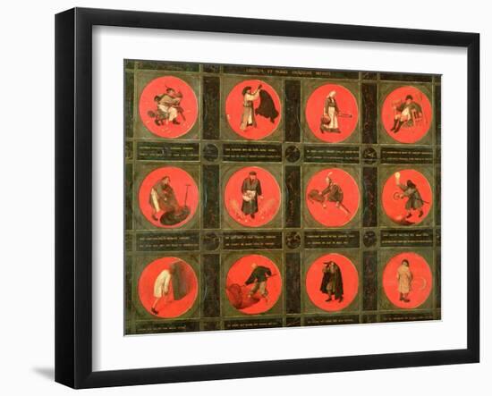 Twelve Proverbs, circa 1558-60-Pieter Bruegel the Elder-Framed Giclee Print