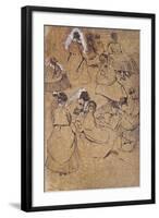 Twelve Studies of Women in Costume of the Second Empire (Pen and Ink on Buff Paper)-Edgar Degas-Framed Giclee Print