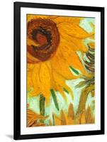 Twelve Sunflowers (detail)-Vincent van Gogh-Framed Art Print