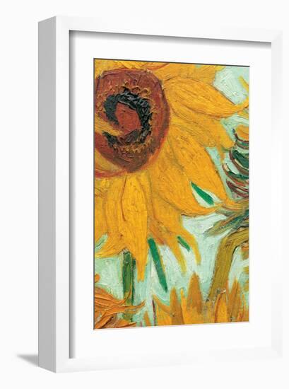 Twelve Sunflowers (detail)-Vincent van Gogh-Framed Premium Giclee Print