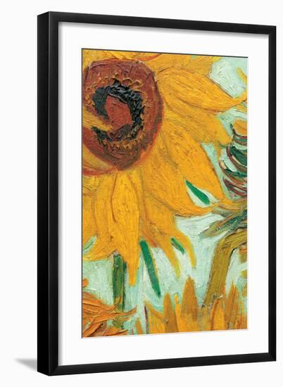 Twelve Sunflowers (detail)-Vincent van Gogh-Framed Premium Giclee Print