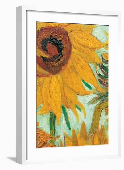 Twelve Sunflowers (detail)-Vincent van Gogh-Framed Premium Giclee Print