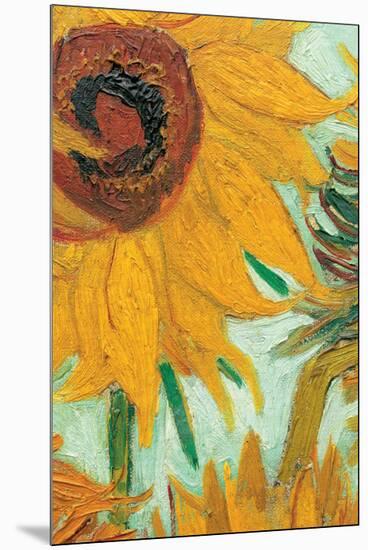 Twelve Sunflowers (detail)-Vincent van Gogh-Mounted Premium Giclee Print