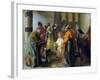 Twelve-Year Old Jesus in the Temple, 1851-Adolph von Menzel-Framed Giclee Print