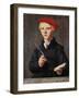 Twelve Year Old Schoolboy, 1531, Painting by Jan Van Scorel (1495-1562), Oil on Panel, 465X35 Cm-null-Framed Giclee Print