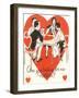 Twenties Bridge Game, Valentine-null-Framed Art Print