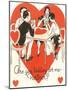 Twenties Bridge Game, Valentine-null-Mounted Art Print
