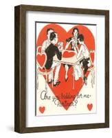 Twenties Bridge Game, Valentine-null-Framed Art Print