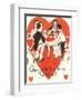 Twenties Bridge Game, Valentine-null-Framed Art Print