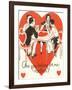 Twenties Bridge Game, Valentine-null-Framed Art Print