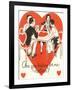 Twenties Bridge Game, Valentine-null-Framed Art Print