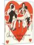 Twenties Bridge Game, Valentine-null-Mounted Art Print