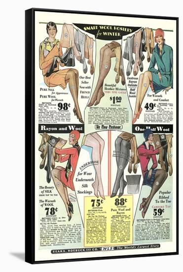 Twenties Clothes Catalog-null-Framed Stretched Canvas