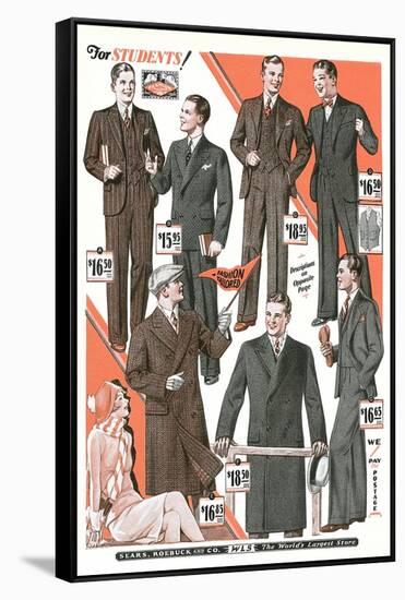 Twenties Clothes Catalog-null-Framed Stretched Canvas