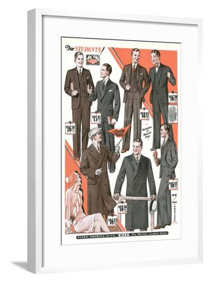 Twenties Clothes Catalog--Framed Art Print