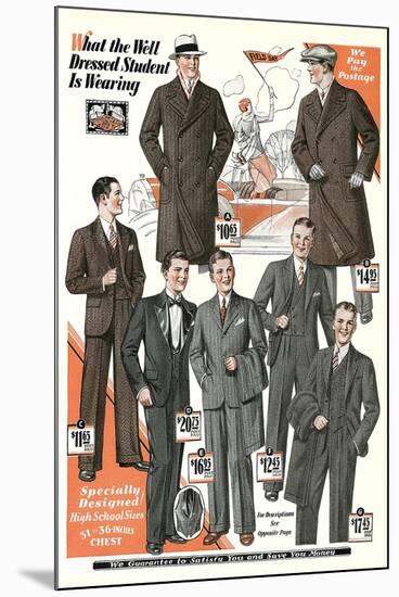 Twenties Clothes Catalog-null-Mounted Art Print