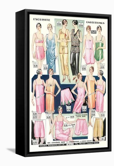 Twenties Clothes Catalog-null-Framed Stretched Canvas