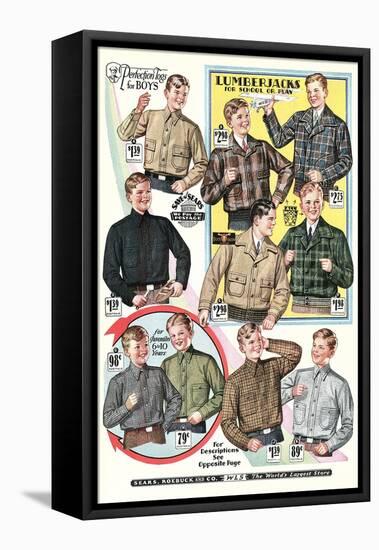 Twenties Clothes Catalog-null-Framed Stretched Canvas