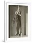 Twenties Female Mannequin in Evening Gown with Fox Fur-Found Image Press-Framed Photographic Print