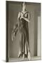 Twenties Female Mannequin in Evening Gown with Fox Fur-Found Image Press-Mounted Photographic Print