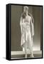 Twenties Female Mannequin Wearing Evening Gown and Fur Collar-Found Image Press-Framed Stretched Canvas