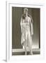 Twenties Female Mannequin Wearing Evening Gown and Fur Collar-Found Image Press-Framed Photographic Print