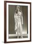 Twenties Female Mannequin Wearing Evening Gown and Fur Collar-Found Image Press-Framed Photographic Print