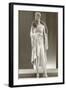 Twenties Female Mannequin Wearing Evening Gown and Fur Collar-Found Image Press-Framed Photographic Print