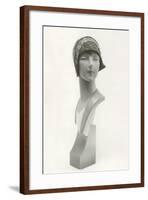 Twenties Mannequin Bust in Cloche Hat-Found Image Press-Framed Photographic Print