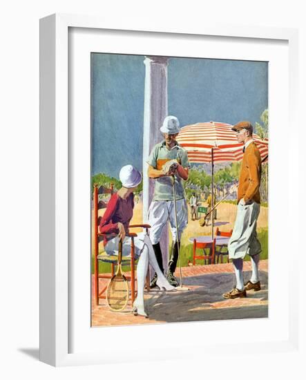 Twenties Polo Match-null-Framed Art Print