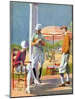 Twenties Polo Match-null-Mounted Art Print