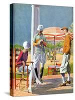 Twenties Polo Match-null-Stretched Canvas