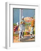 Twenties Polo Match-null-Framed Art Print