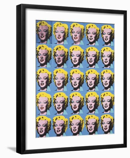 Twenty-Five Colored Marilyns, 1962-Andy Warhol-Framed Art Print