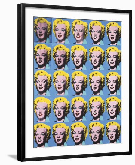 Twenty-Five Colored Marilyns, 1962-Andy Warhol-Framed Art Print