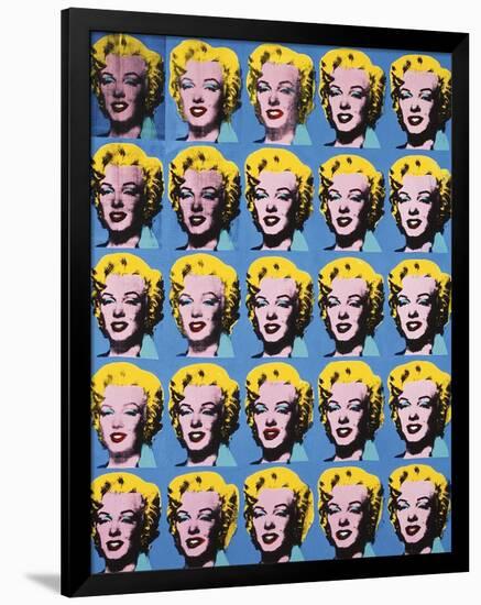 Twenty-Five Colored Marilyns, c.1962-Andy Warhol-Framed Giclee Print