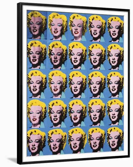 Twenty-Five Colored Marilyns, c.1962-Andy Warhol-Framed Giclee Print