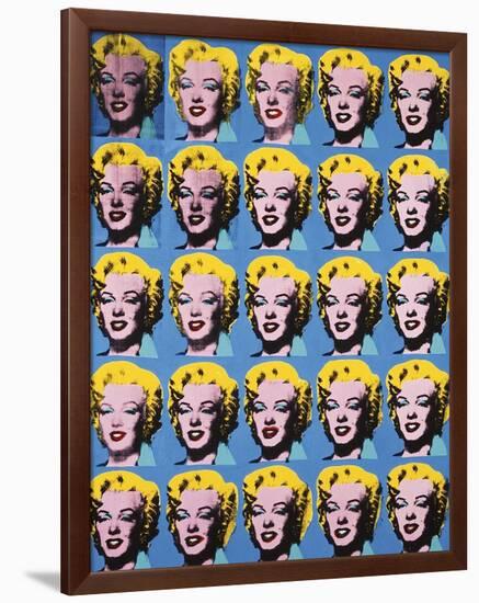 Twenty-Five Colored Marilyns, c.1962-Andy Warhol-Framed Giclee Print