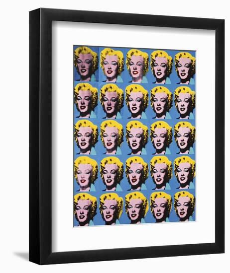 Twenty-Five Colored Marilyns, c.1962-Andy Warhol-Framed Giclee Print