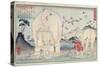 Twenty Four Paragons: Tai Shun and the Elephants, Pub. C.1830-Kuniyoshi Utagawa-Stretched Canvas